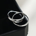 Triple Banded Interconnected Stack Ring