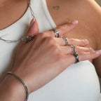 Triple Banded Interconnected Stack Ring