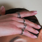 Triple Banded Interconnected Stack Ring