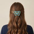 Turquoise Butterfly Beaded Barrette