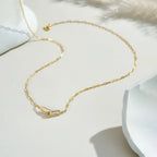 Modern Sterling Silver Link Necklace