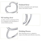 925 Sterling Silver Minimal Heart Band Ring