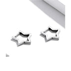 925 Sterling Silver Starlike Earrings - Minimalist Star Shape Ear Buckle for Women - Fashion jewelry SCE1136