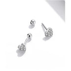 925 Sterling Silver Star And Butterfly Stud Earrings - Delicate And Fine Jewelry