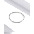Sterling Silver Braided Twisted Eternity Band Stackable Ring