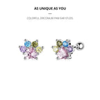 925 Sterling Silver Star And Butterfly Stud Earrings - Delicate And Fine Jewelry
