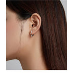 925 Sterling Silver Starlike Earrings - Minimalist Star Shape Ear Buckle for Women - Fashion jewelry SCE1136