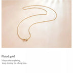 Authentic Gold Color 925 Sterling Silver Basic Cable Chain Necklace - Sca016