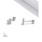 925 Sterling Silver Star And Butterfly Stud Earrings - Delicate And Fine Jewelry
