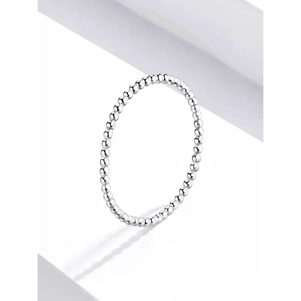 Sterling Silver Braided Twisted Eternity Band Stackable Ring