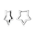 925 Sterling Silver Starlike Earrings - Minimalist Star Shape Ear Buckle for Women - Fashion jewelry SCE1136