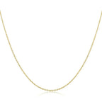 Authentic Gold Color 925 Sterling Silver Basic Cable Chain Necklace - Sca016