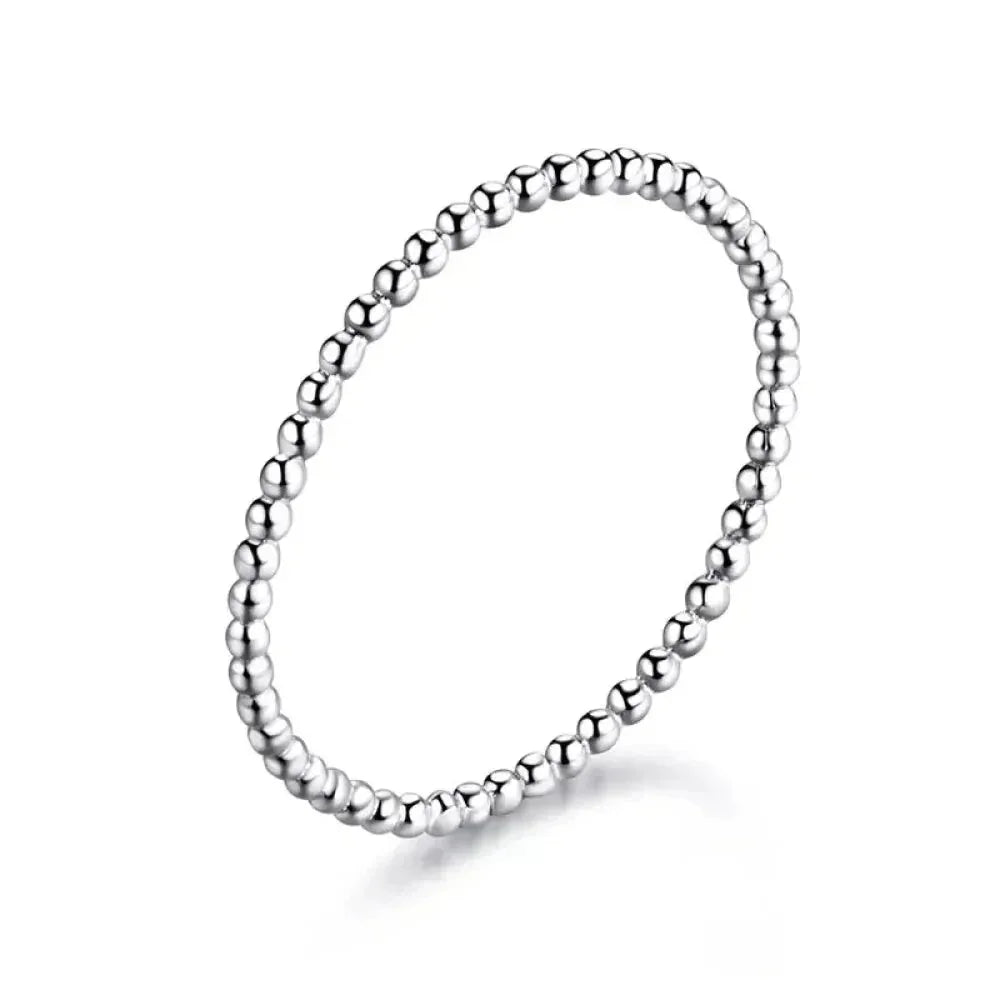 Sterling Silver Braided Twisted Eternity Band Stackable Ring