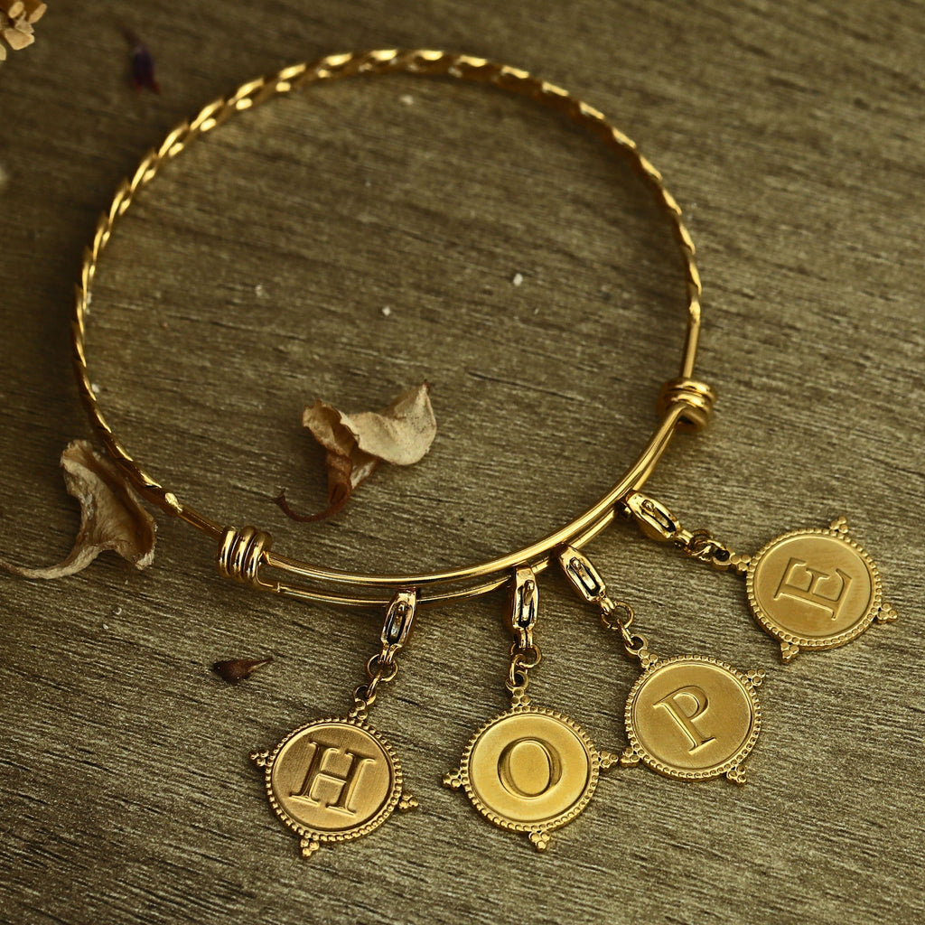 Gold Ornate Alphabet Letter Charms (A–Z) for Necklaces & Bracelets