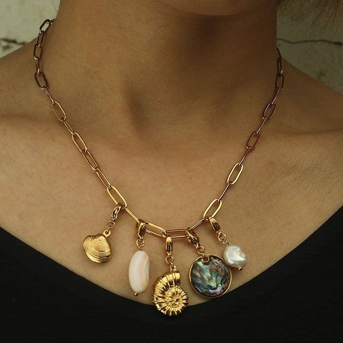 Essential Gold Chain Link Paper-Clip Necklace