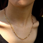 Essential Gold Chain Link Paper-Clip Necklace