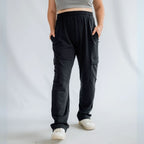 Ladies' Bamboo Fleece Cargo Pants | Black