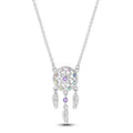 Dream Catcher Sterling Silver Pendant Necklace