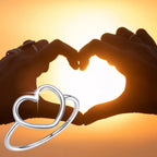 925 Sterling Silver Minimal Heart Band Ring
