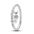925 Sterling Silver Celestial Charm Ring