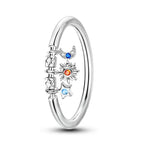 925 Sterling Silver Celestial Charm Ring