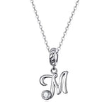 Classic 925 Sterling Silver Initial Necklace