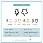 925 Sterling Silver Starlike Earrings - Minimalist Star Shape Ear Buckle for Women - Fashion jewelry SCE1136