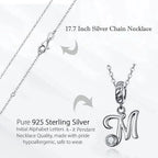 Classic 925 Sterling Silver Initial Necklace