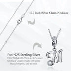 Classic 925 Sterling Silver Initial Necklace