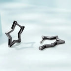 925 Sterling Silver Starlike Earrings - Minimalist Star Shape Ear Buckle for Women - Fashion jewelry SCE1136
