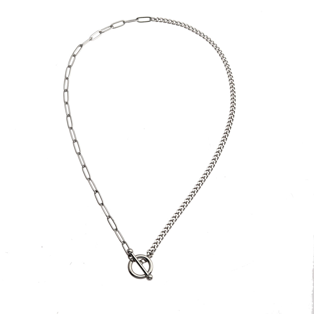 T-Bar Silver Necklace