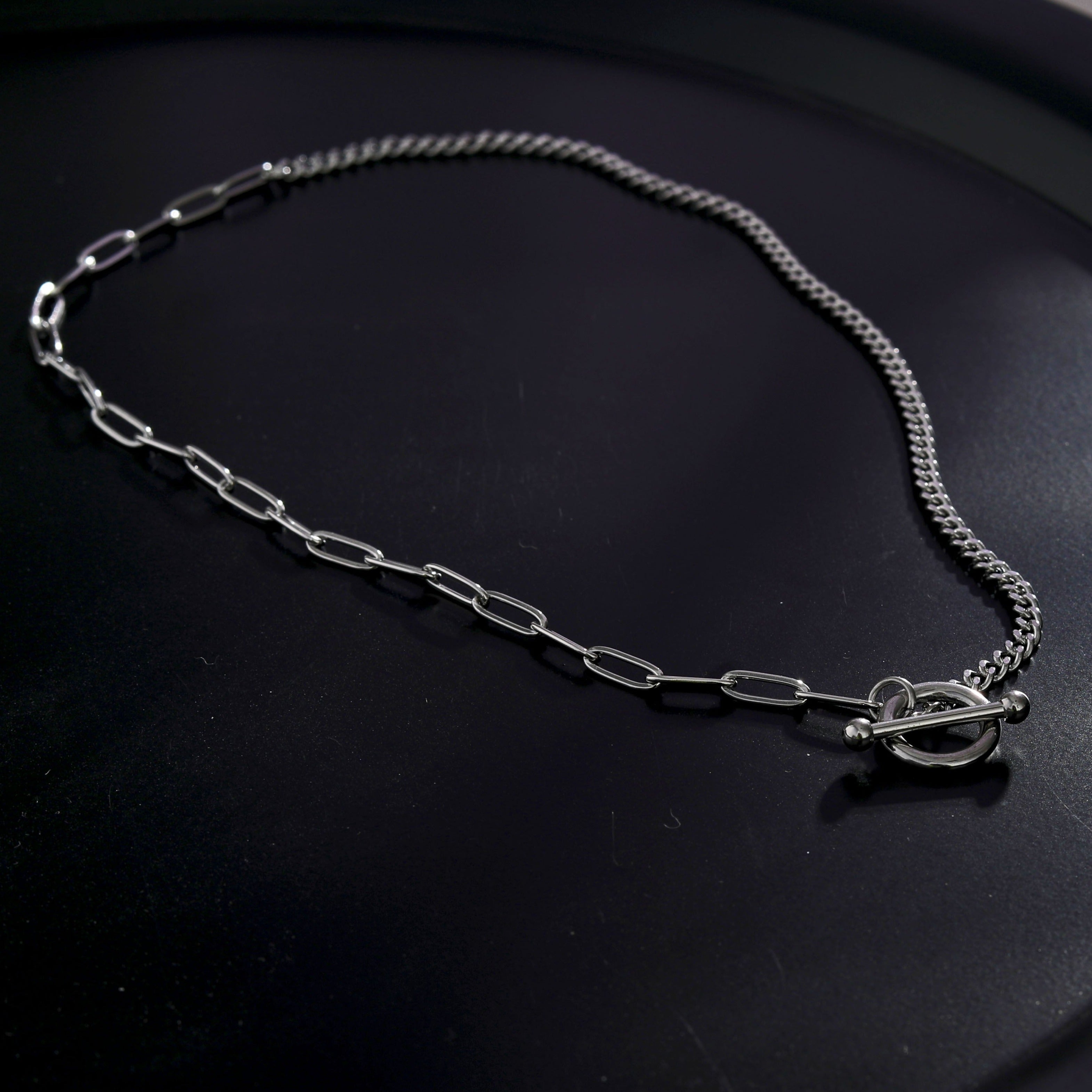 T-Bar Silver Necklace