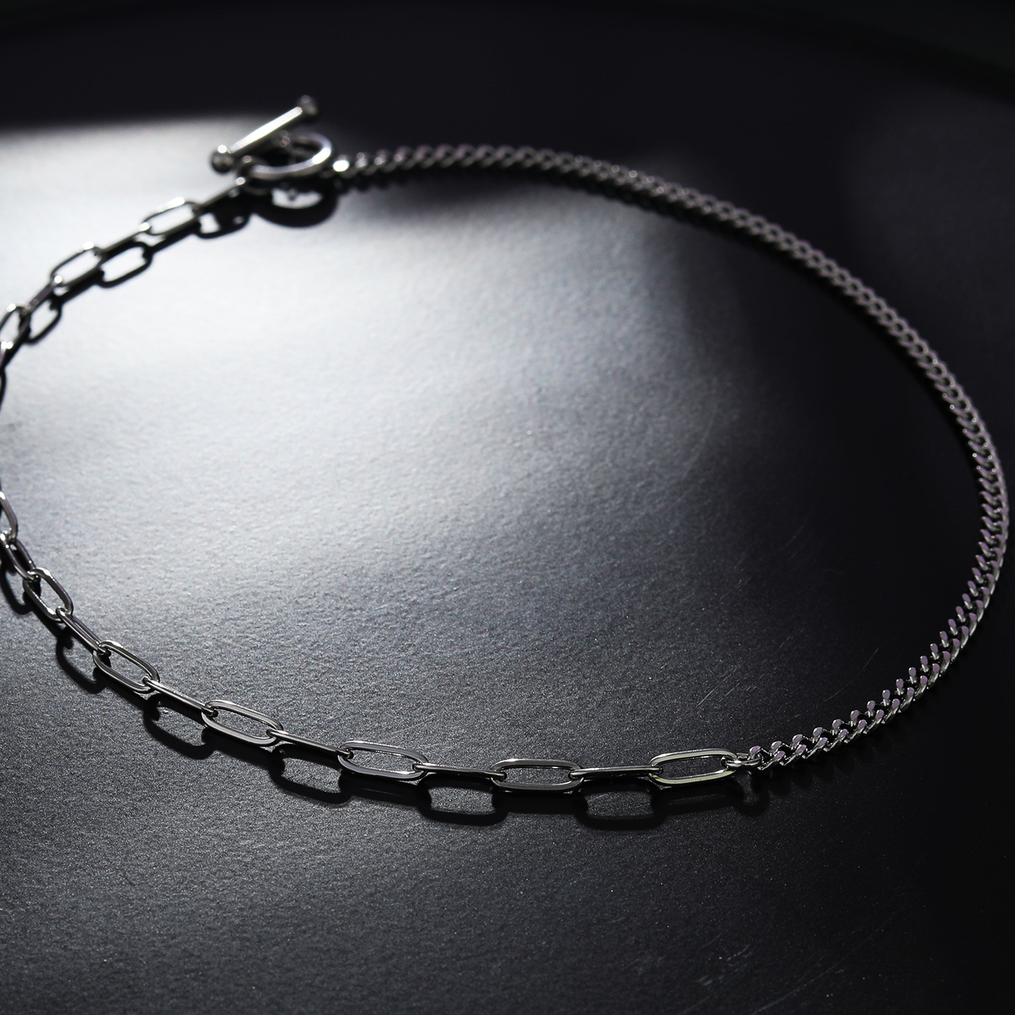 T-Bar Silver Necklace