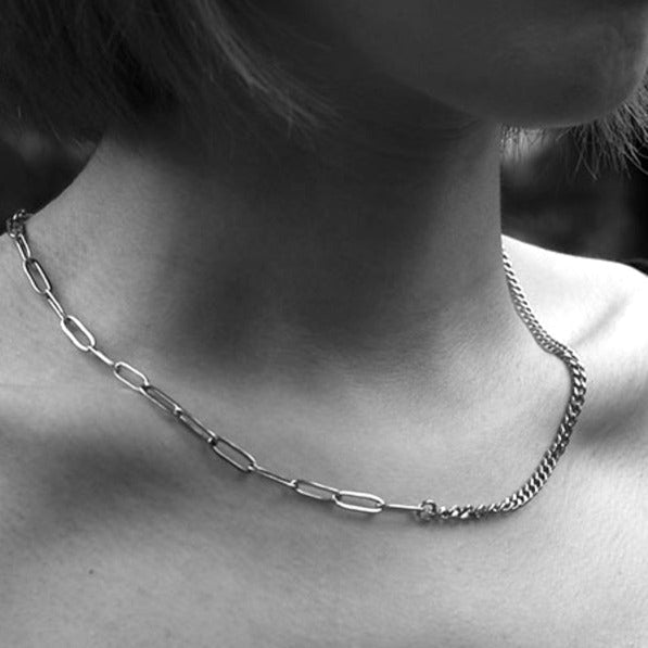 T-Bar Silver Necklace