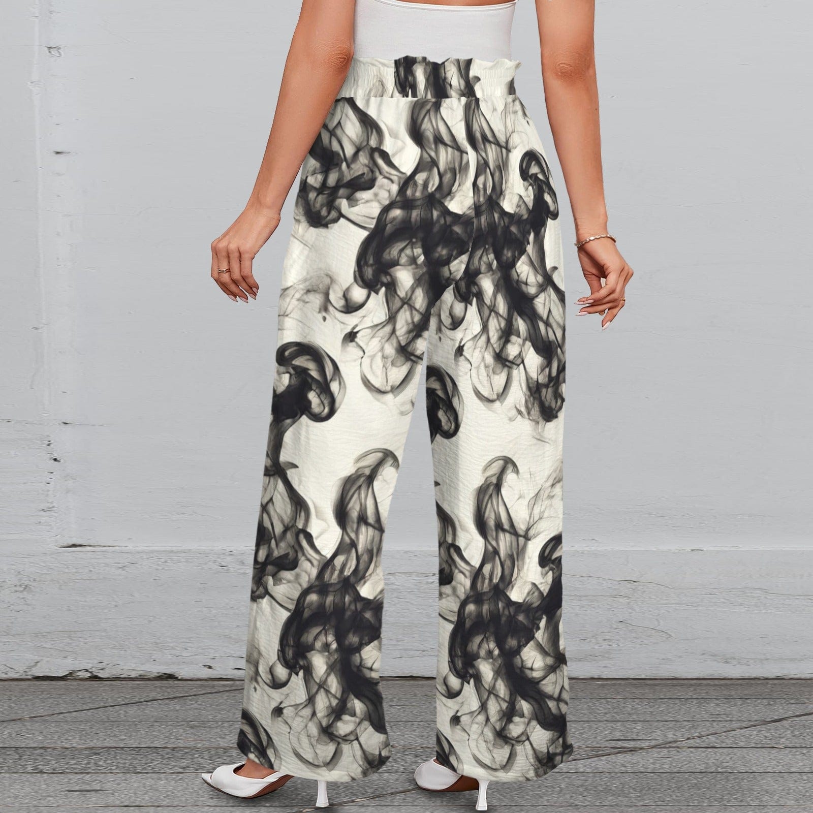 Smokey Strappy Wide Leg Pants with Pockets