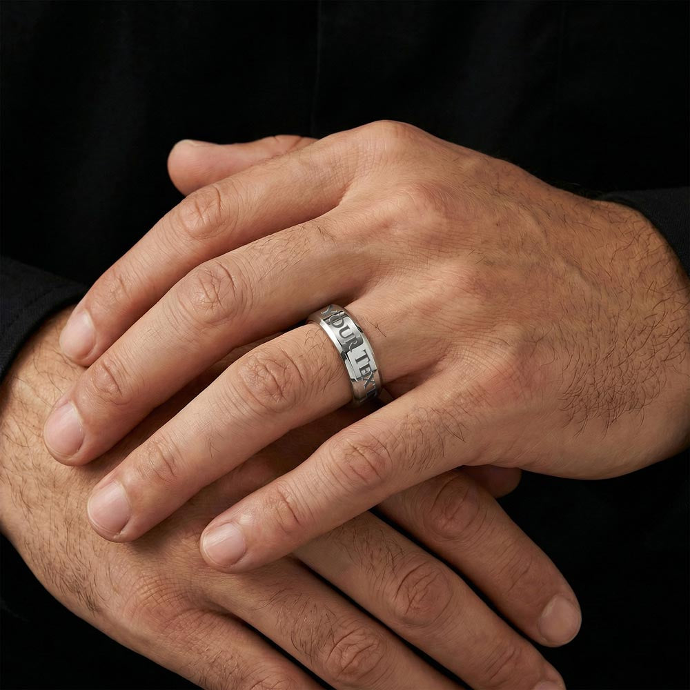 Father's Day Gift - Engraved Men's Ring