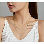 Authentic Gold Color 925 Sterling Silver Basic Cable Chain Necklace - Sca016