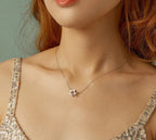 Connected Hearts: Sterling Silver Star/Heart/Cat Pendant Necklace