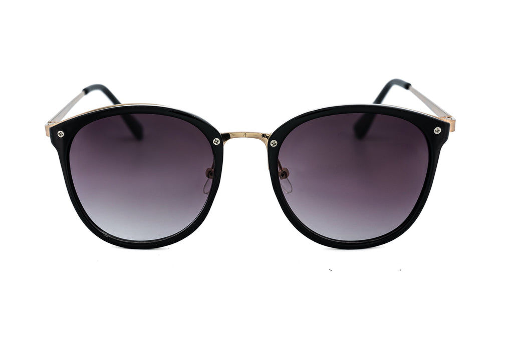 Round Brown Gradient Sunglasses