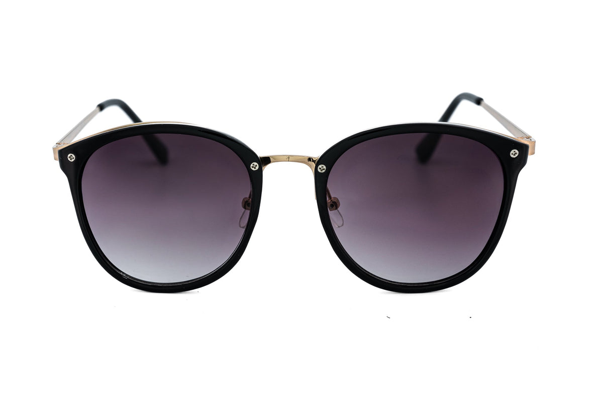 Round Brown Gradient Sunglasses