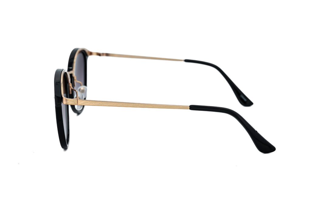 Round Brown Gradient Sunglasses