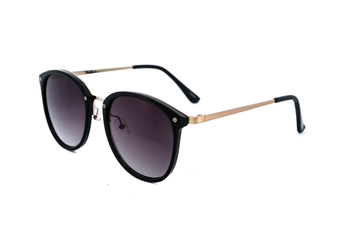 Round Brown Gradient Sunglasses