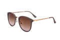 Round Brown Gradient Sunglasses