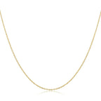 Authentic Gold Color 925 Sterling Silver Basic Cable Chain Necklace - Sca016
