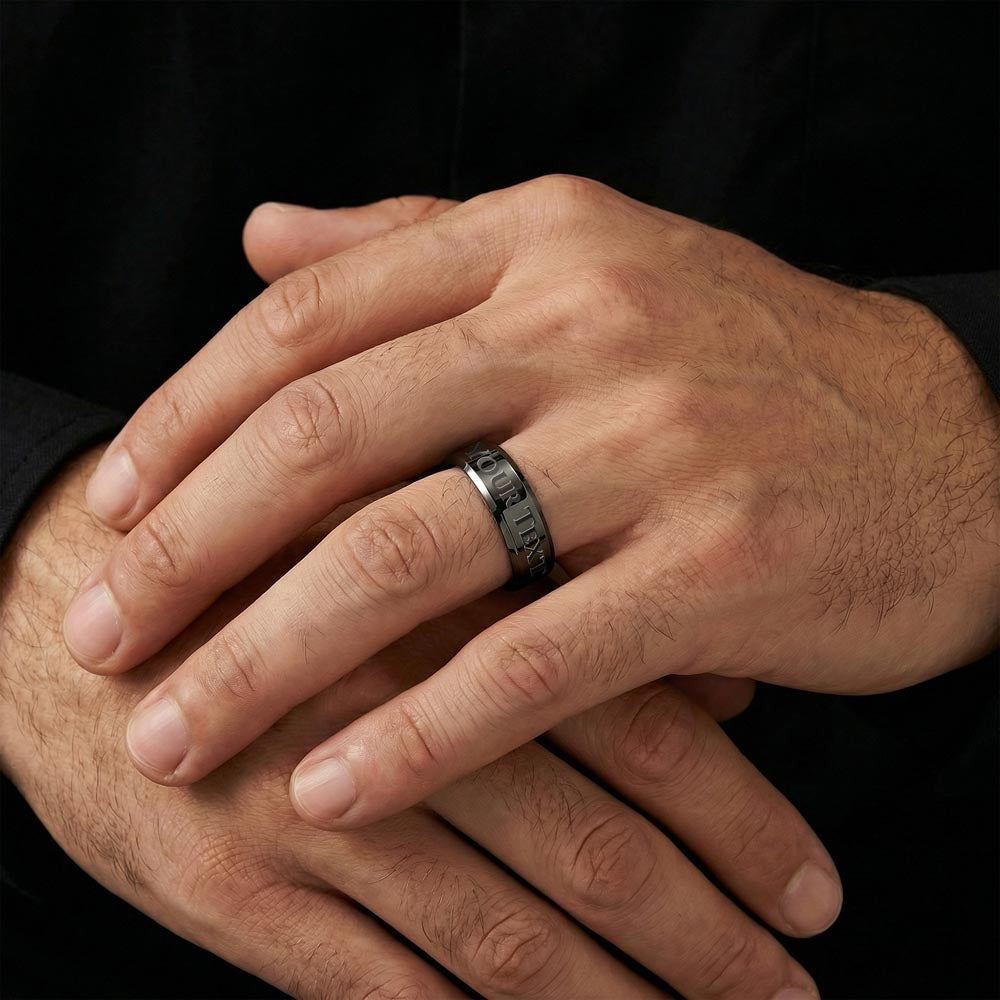 Father's Day Gift - Engraved Men's Ring